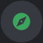Discord's public server explorer button, a light gray outer circle with a green compass icon inside.